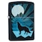 Zippo 2023 Zippo Full Moon Wolf Black Matte Color Image ZIP-29864 - alternate 1